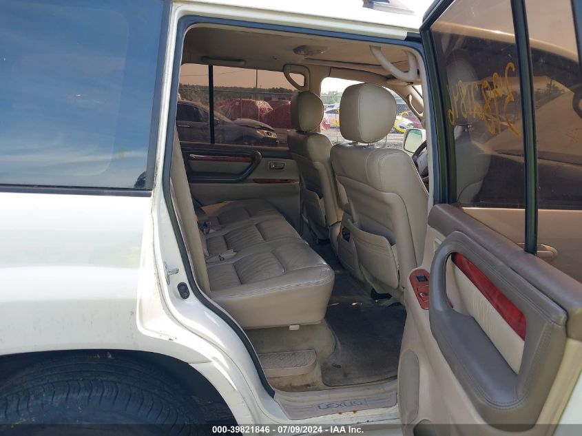 2000 Lexus Lx 470 VIN: JT6HT00W8Y0110215 Lot: 39821846