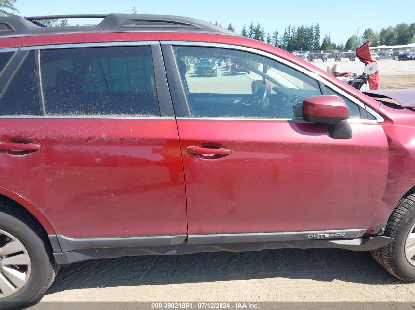 2016 Subaru Outback 2.5I Premium VIN: 4S4BSACC5G3273938 Lot: 39821851