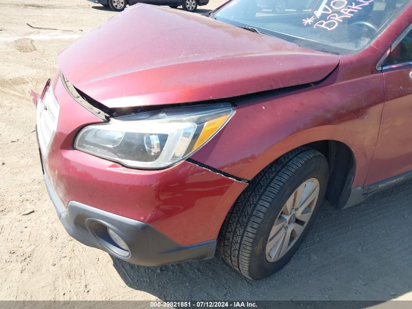 2016 Subaru Outback 2.5I Premium VIN: 4S4BSACC5G3273938 Lot: 39821851