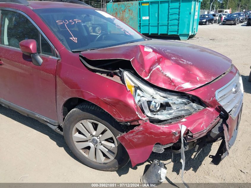 2016 Subaru Outback 2.5I Premium VIN: 4S4BSACC5G3273938 Lot: 39821851