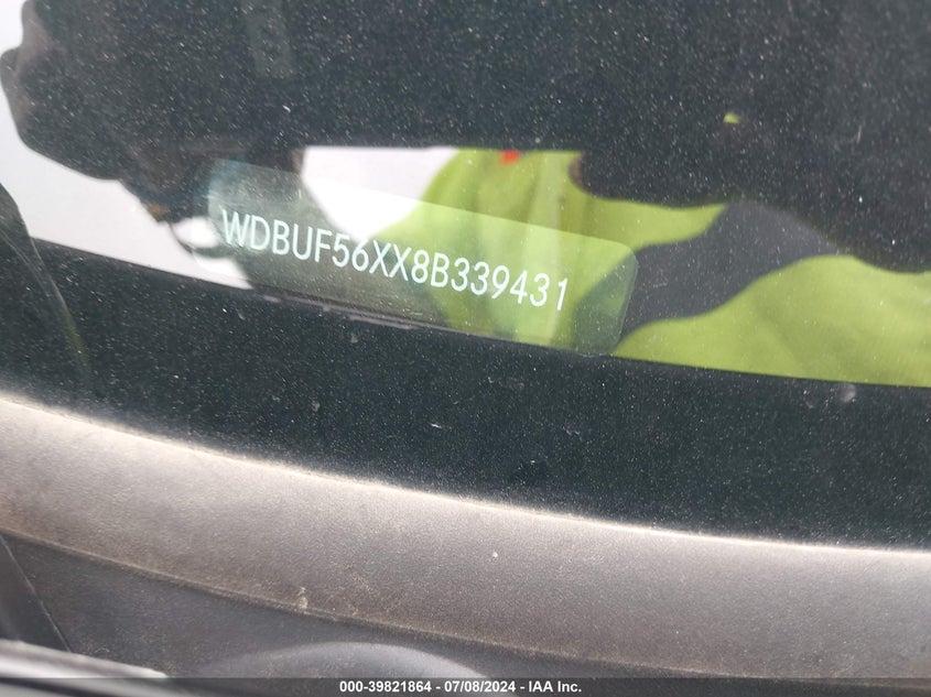 2008 Mercedes-Benz E 350 VIN: WDBUF56XX8B339431 Lot: 39821864