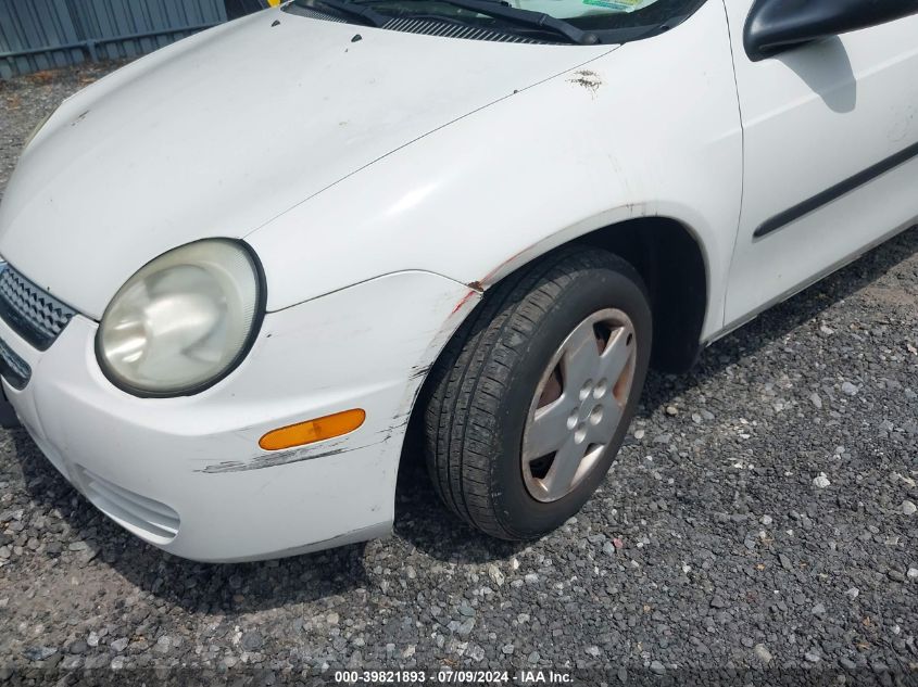 2005 Dodge Neon Se VIN: 1B3ES26C35D161943 Lot: 39821893