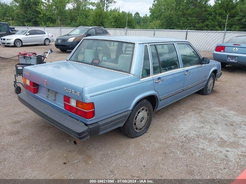 1988 Volvo 740 Gle VIN: YV1FX8848J1236199 Lot: 39821898