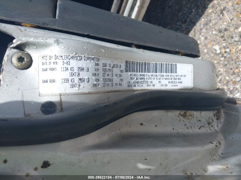 2004 Jeep Grand Cherokee Laredo VIN: 1J4GX48S14C257979 Lot: 39822104