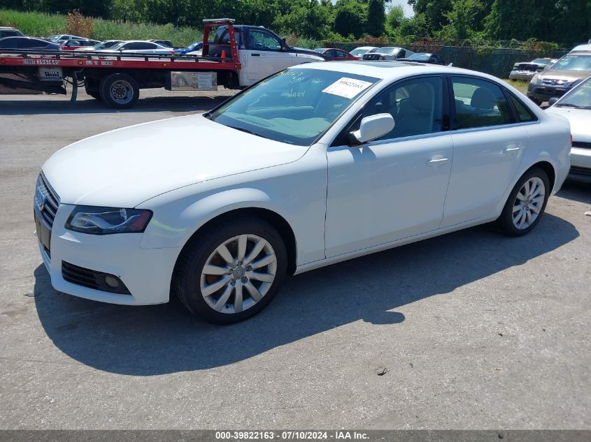 2011 Audi A4 2.0T Premium VIN: WAUFFAFL1BN045080 Lot: 39822163