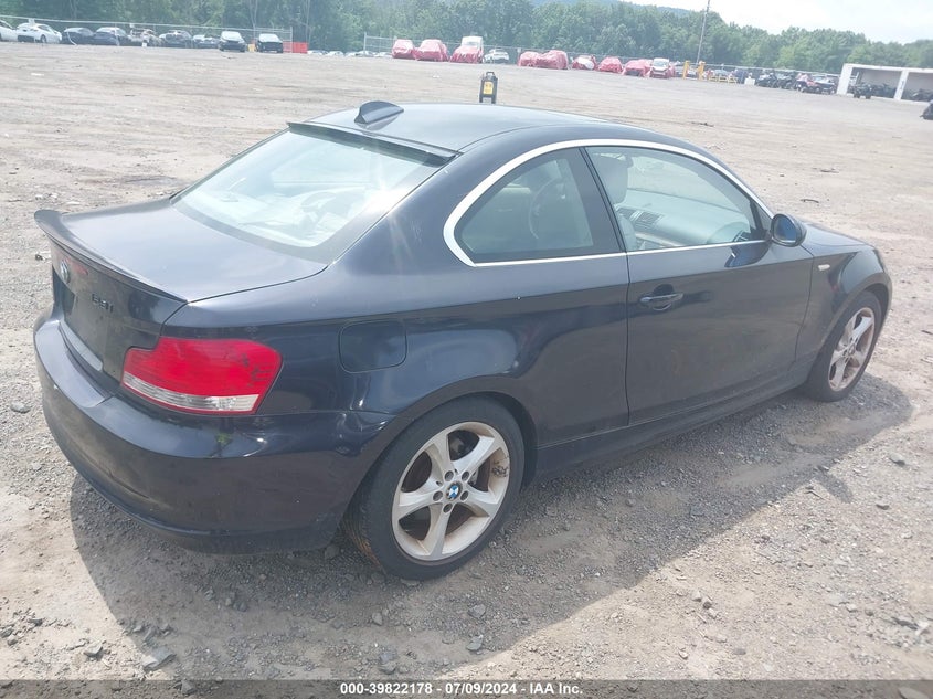 2008 BMW 128I VIN: WBAUP93598VF45752 Lot: 39822178