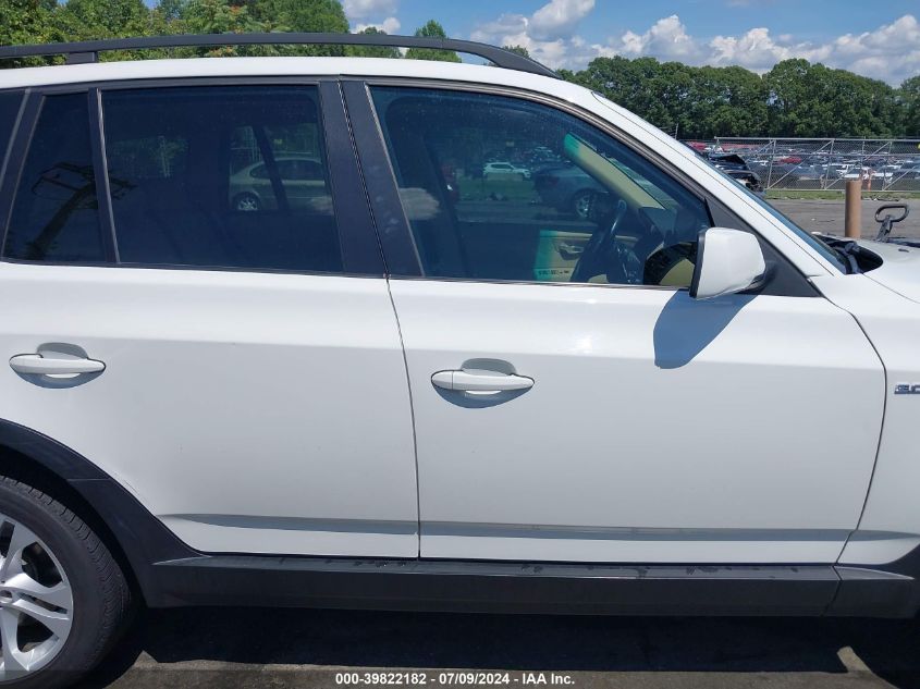 2007 BMW X3 3.0Si VIN: WBXPC93487WF26253 Lot: 39822182