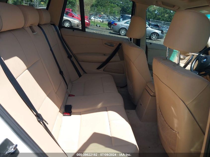 2007 BMW X3 3.0Si VIN: WBXPC93487WF26253 Lot: 39822182