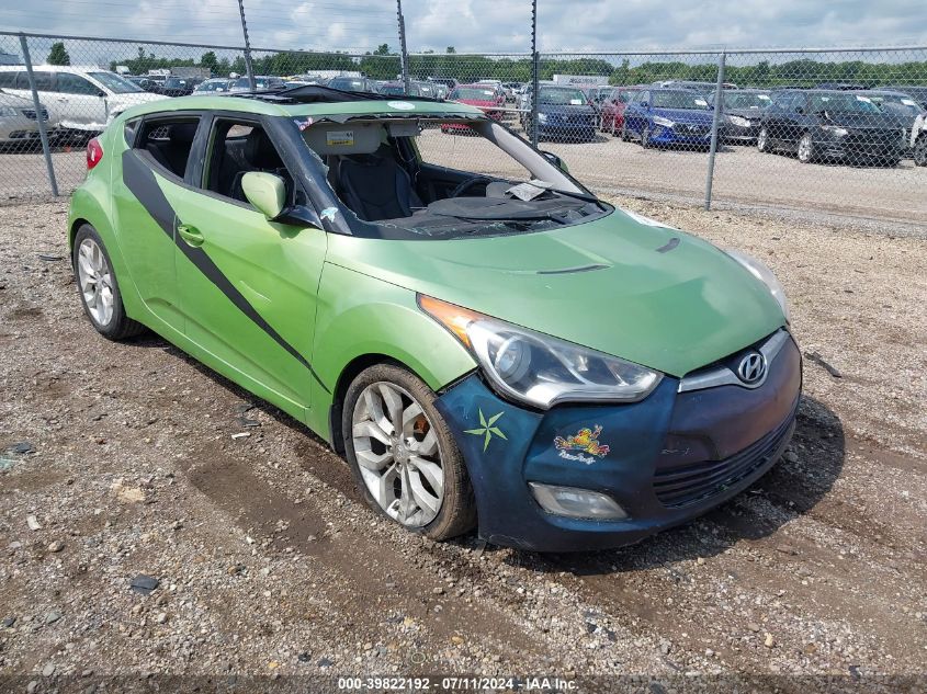 2012 Hyundai Veloster Base W/Black VIN: KMHTC6ADXCU056383 Lot: 39822192