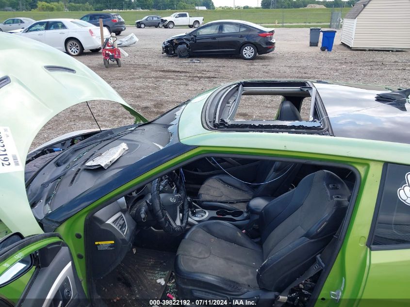 2012 Hyundai Veloster Base W/Black VIN: KMHTC6ADXCU056383 Lot: 39822192