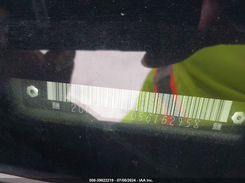 2005 Chevrolet Equinox Lt VIN: 2CNDL63F056162958 Lot: 39822219