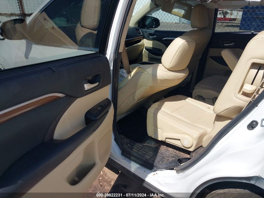 2017 Toyota Highlander Limited VIN: 5TDYZRFH2HS233896 Lot: 39822231