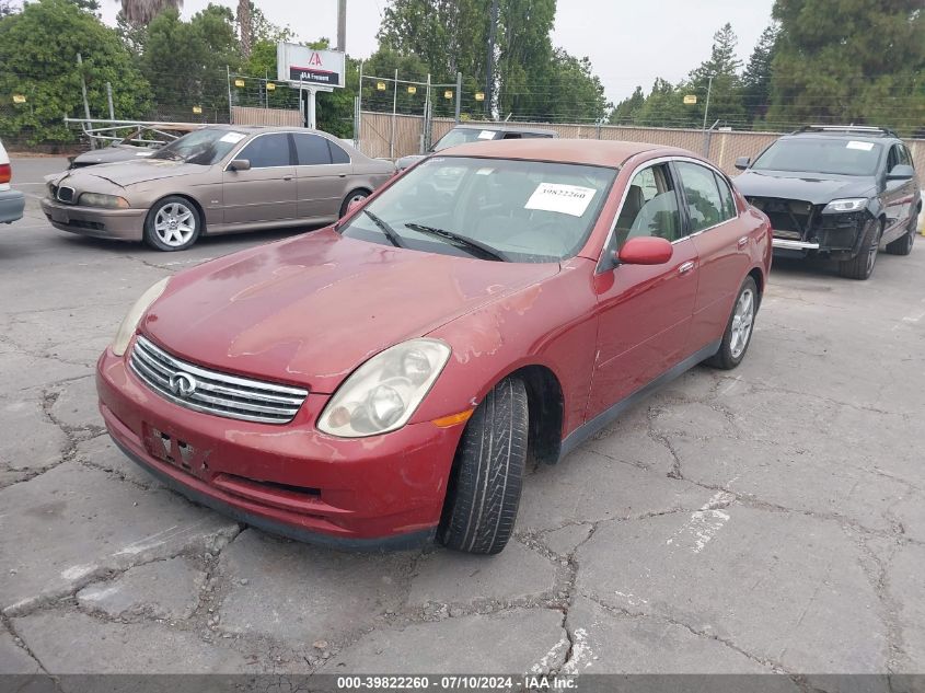 2004 Infiniti G35 VIN: JNKCV51E94M609445 Lot: 39822260