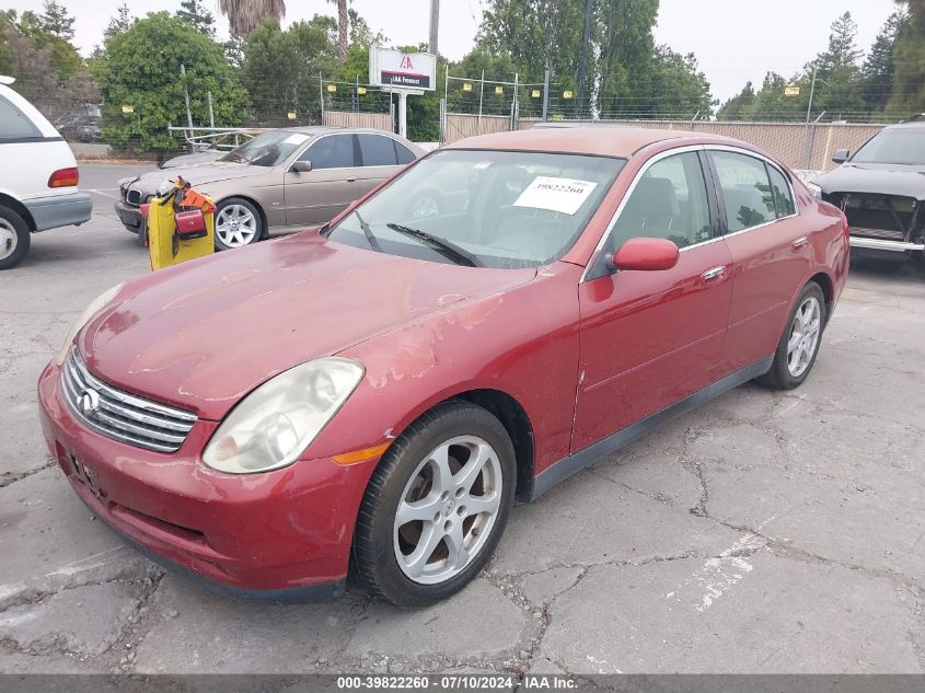 2004 Infiniti G35 VIN: JNKCV51E94M609445 Lot: 39822260