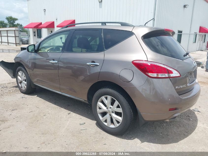 2012 Nissan Murano Sl VIN: JN8AZ1MU7CW119098 Lot: 39822265