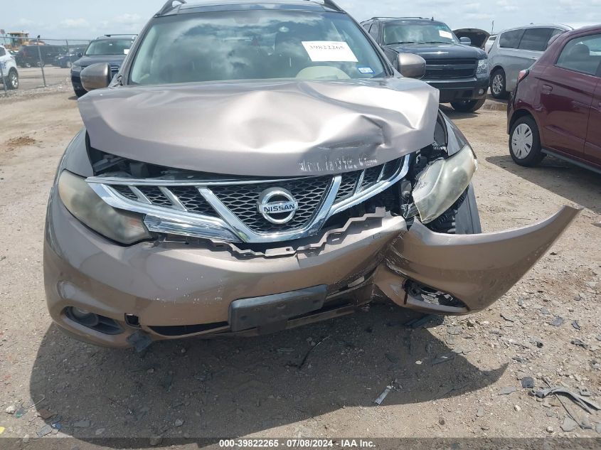 2012 Nissan Murano Sl VIN: JN8AZ1MU7CW119098 Lot: 39822265