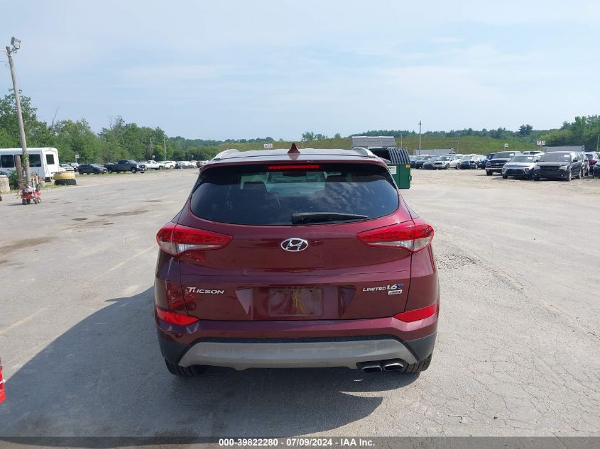 2017 Hyundai Tucson Limited VIN: KM8J3CA26HU419273 Lot: 39822280