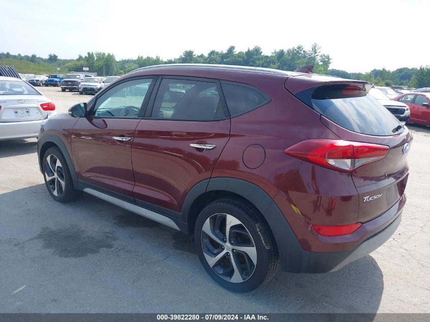 2017 Hyundai Tucson Limited VIN: KM8J3CA26HU419273 Lot: 39822280