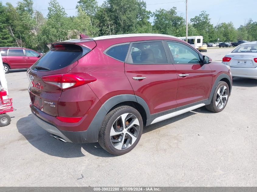 2017 Hyundai Tucson Limited VIN: KM8J3CA26HU419273 Lot: 39822280