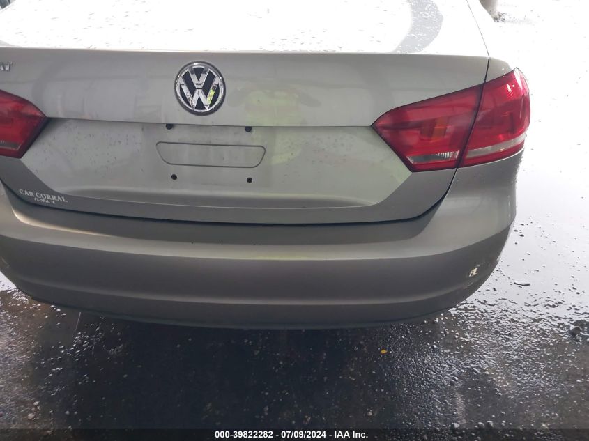 2012 Volkswagen Passat 2.5L S VIN: 1VWAH7A32CC069853 Lot: 39822282