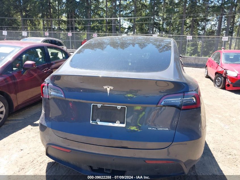 2020 Tesla Model Y Long Range Dual Motor All-Wheel Drive VIN: 5YJYGDEEXLF033328 Lot: 39822288