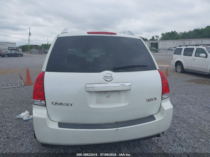 2009 Nissan Quest 3.5 S VIN: 5N1BV28U69N102928 Lot: 39822415