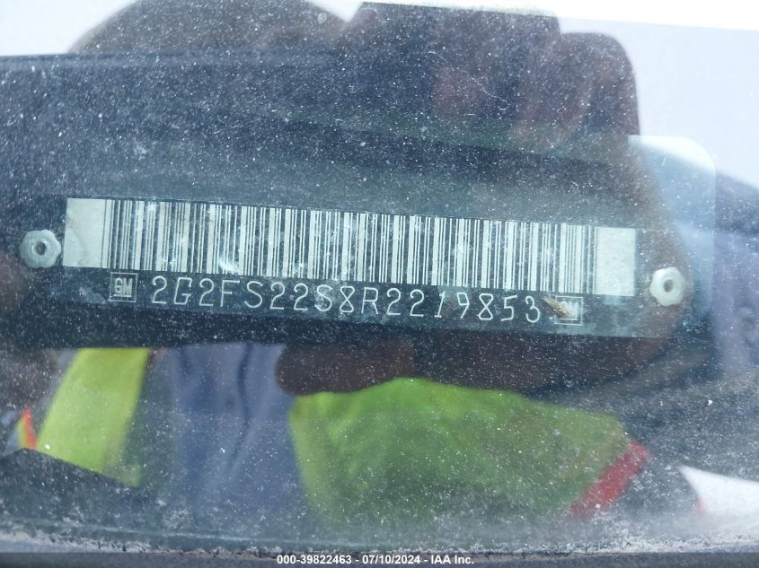 1994 Pontiac Firebird VIN: 2G2FS22S8R2219853 Lot: 39822463