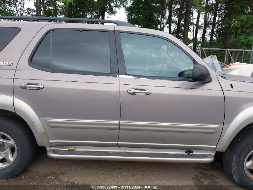 2001 Toyota Sequoia Sr5 V8 VIN: 5TDZT34A91S054351 Lot: 39822499
