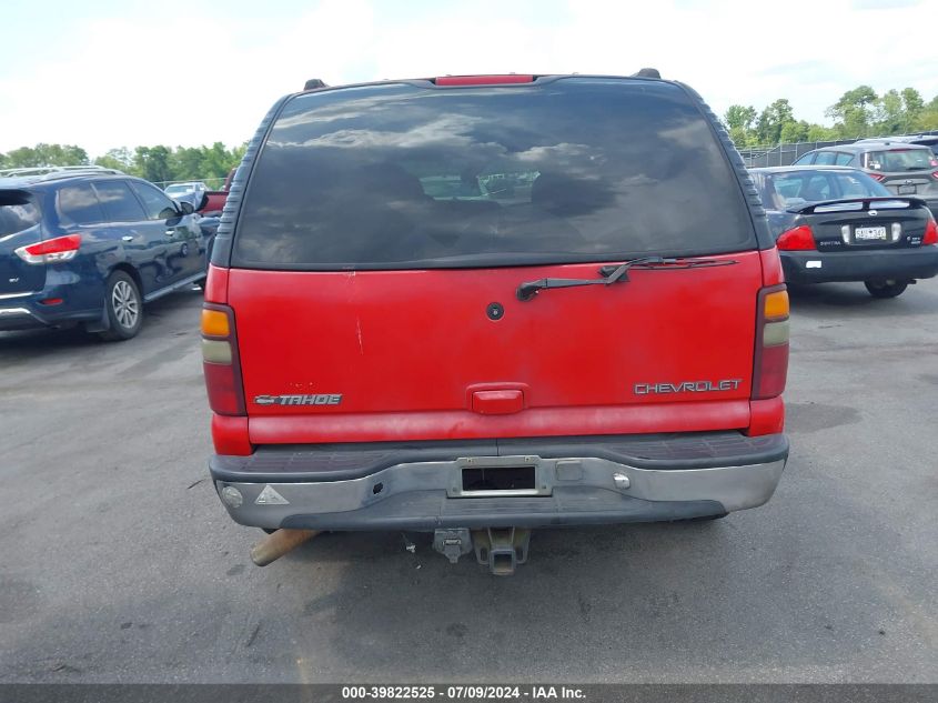 2001 Chevrolet Tahoe Lt VIN: 1GNEC13TX1J140245 Lot: 39822525