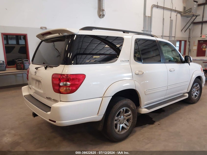 2004 Toyota Sequoia Limited V8 VIN: 5TDBT48A24S224135 Lot: 39822625