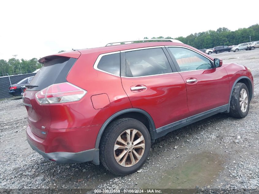 2014 Nissan Rogue Sv VIN: 5N1AT2MT4EC806484 Lot: 40674562