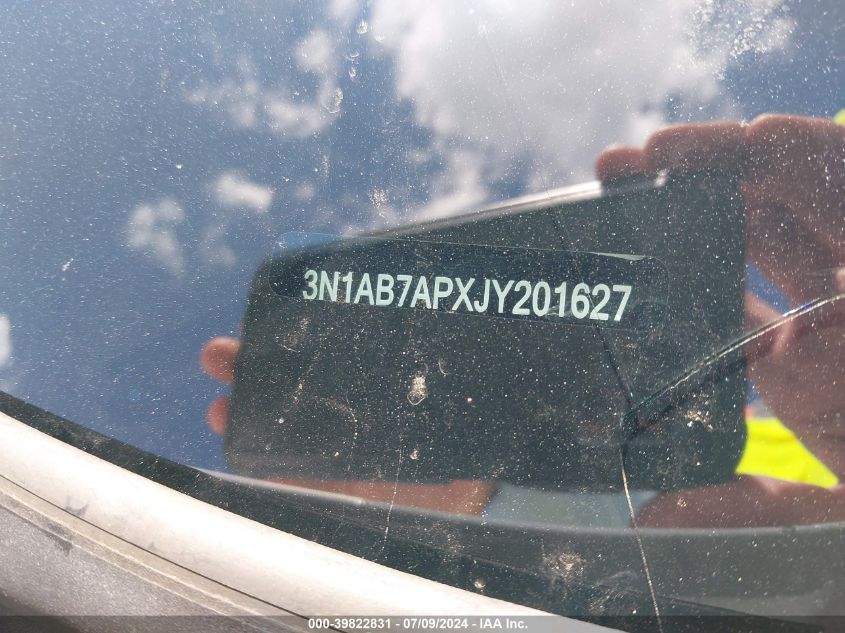 2018 Nissan Sentra S VIN: 3N1AB7APXJY201627 Lot: 39822831