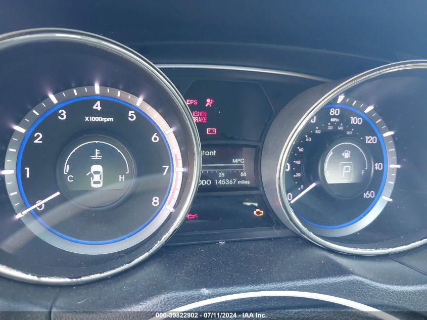 2013 Hyundai Sonata Gls VIN: 5NPEB4AC5DH562355 Lot: 39822902