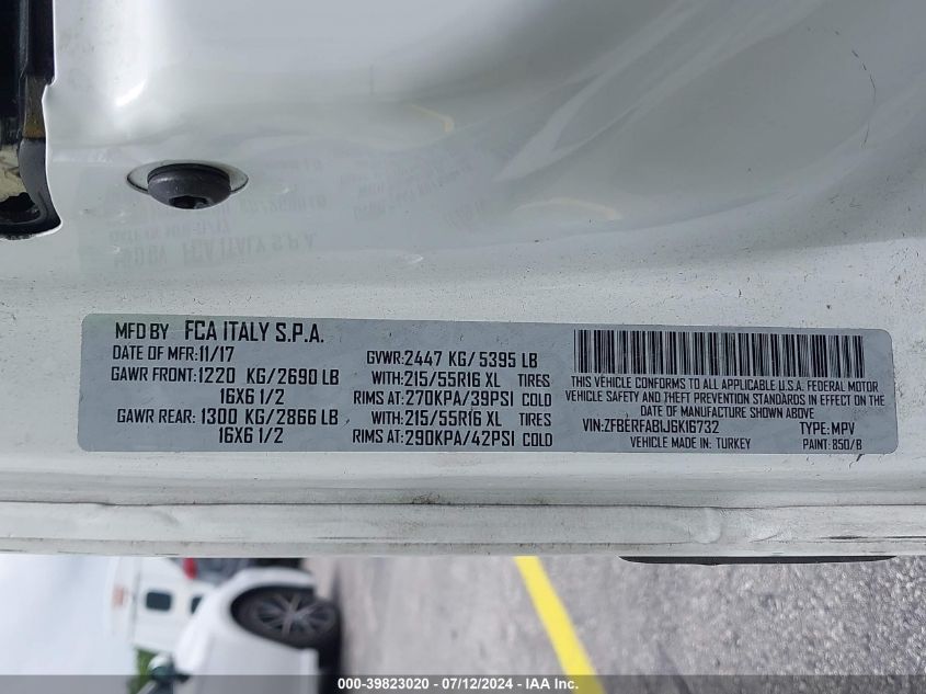 2018 RAM PROMASTER CITY TRADESMAN - ZFBERFAB1J6K16732