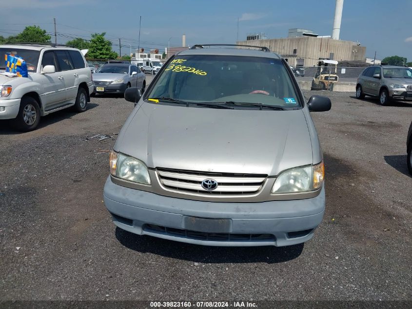 2002 Toyota Sienna Le VIN: 4T3ZF13C12U507893 Lot: 39823160