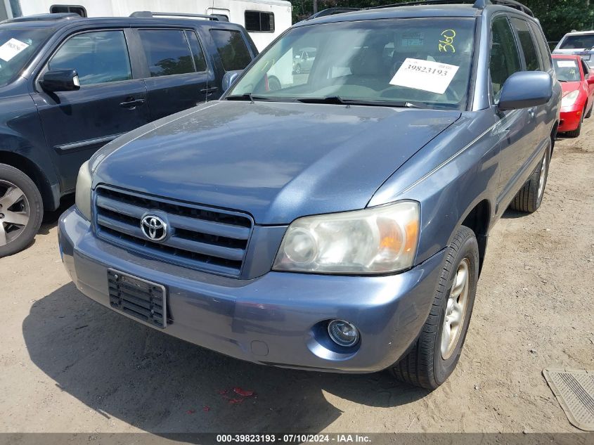 2007 Toyota Highlander VIN: JTEGD21A070164828 Lot: 39823193