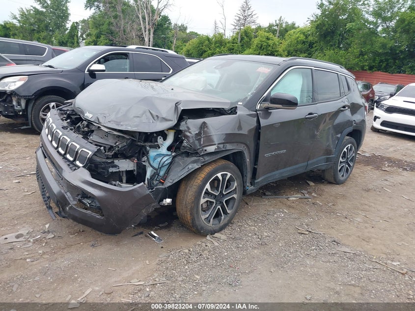 VIN 3C4NJDCB9NT176580 2022 JEEP COMPASS LIMITED 4X4