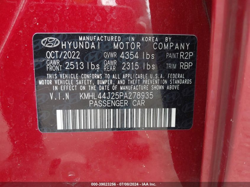 KMHL44J25PA278935 | 2023 HYUNDAI SONATA