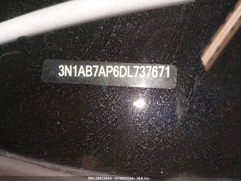 2013 Nissan Sentra Sv VIN: 3N1AB7AP6DL737671 Lot: 39823624