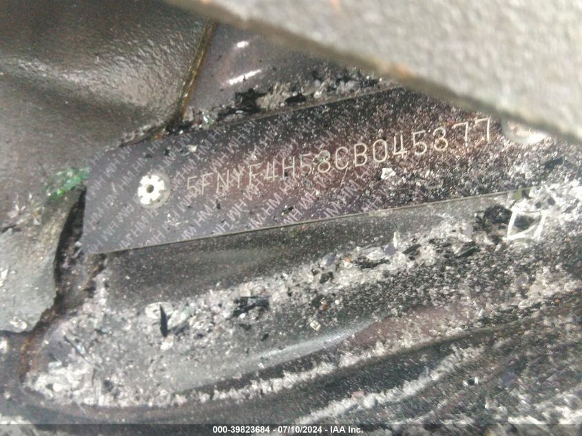 2012 Honda Pilot Exl VIN: 5FNYF4H58CB045377 Lot: 39823684