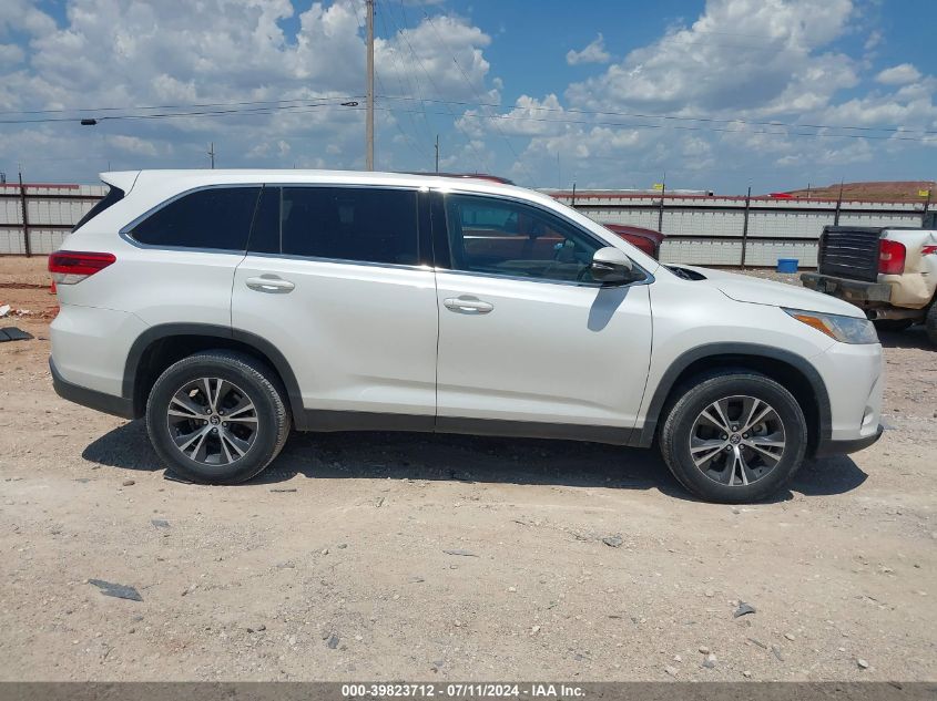 2019 Toyota Highlander Le VIN: 5TDZZRFHXKS326984 Lot: 39823712