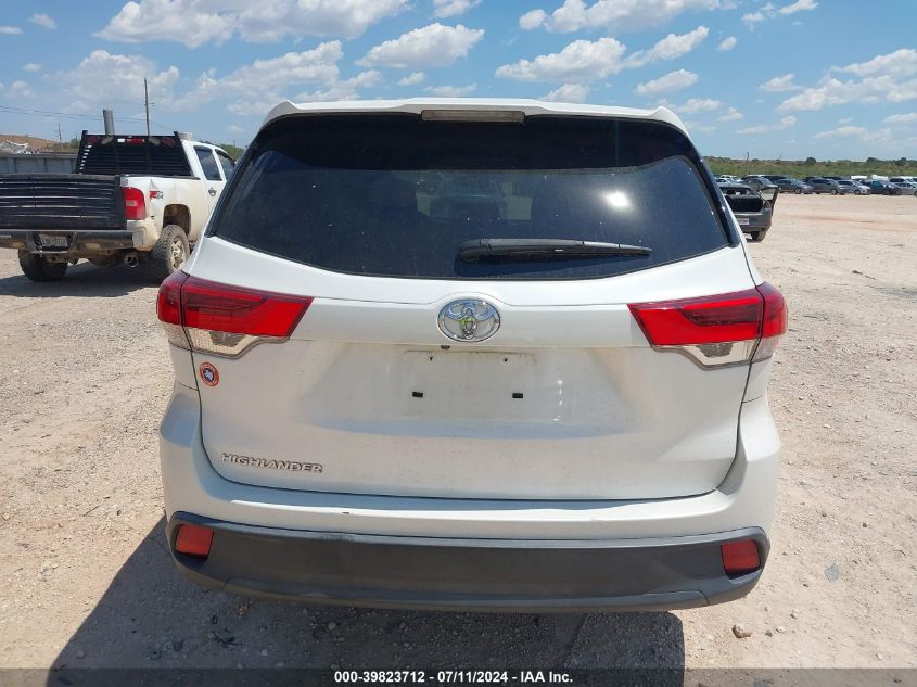 2019 Toyota Highlander Le VIN: 5TDZZRFHXKS326984 Lot: 39823712