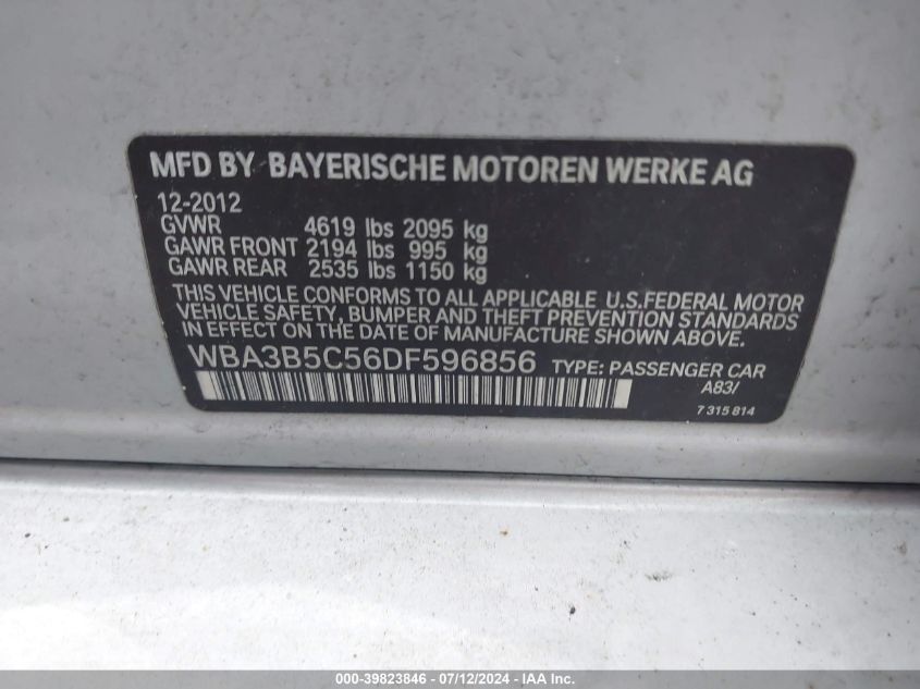 WBA3B5C56DF596856 | 2013 BMW 328I