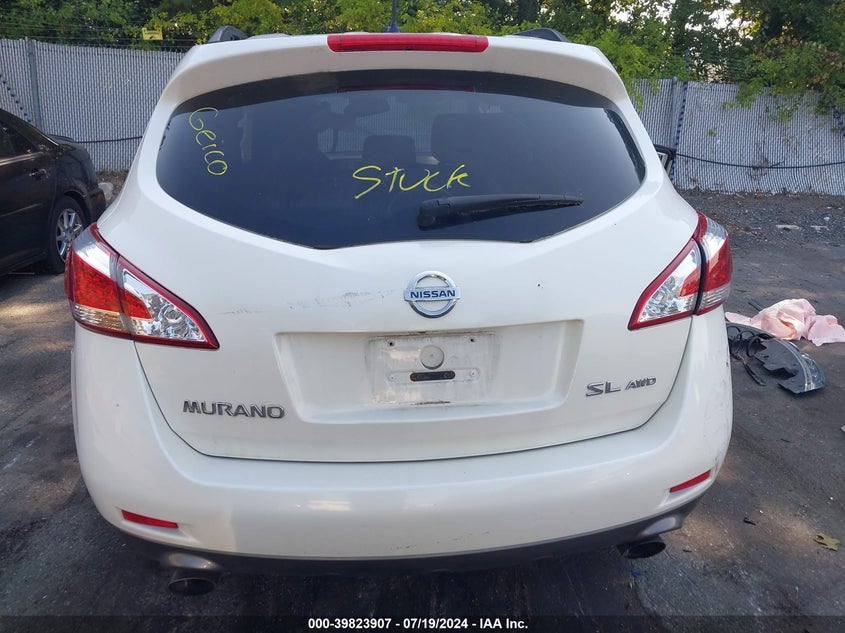 2014 Nissan Murano S/Sl/Sv/Le VIN: JN8AZ1MW8EW519918 Lot: 39823907