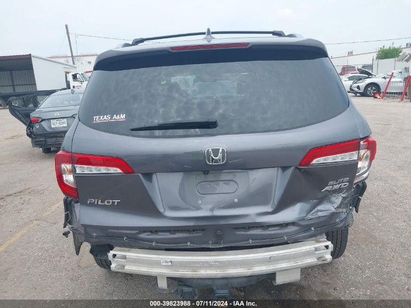 2021 Honda Pilot Awd Elite VIN: 5FNYF6H05MB042146 Lot: 39823988