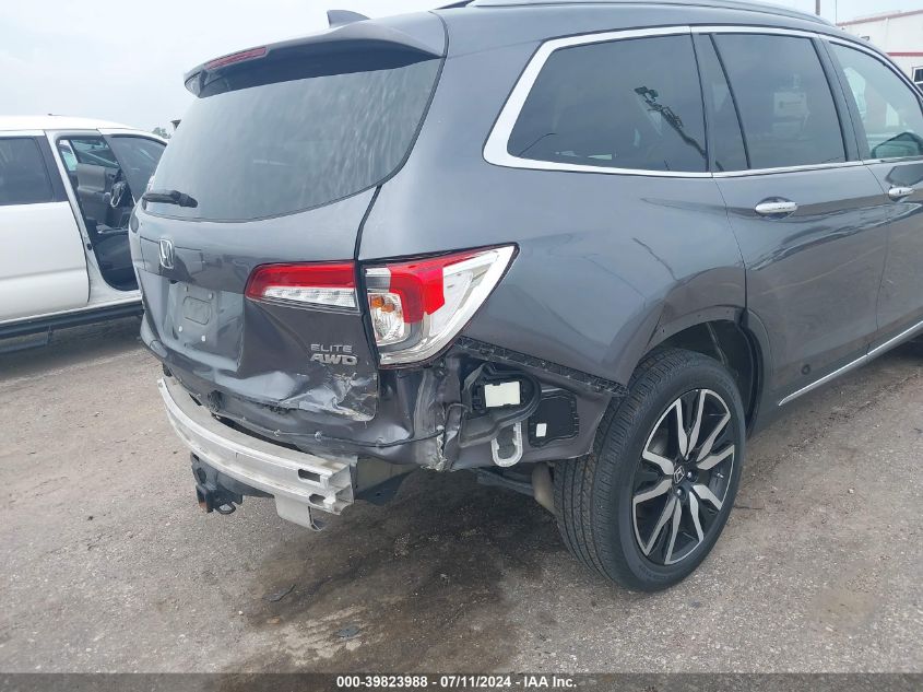 2021 Honda Pilot Awd Elite VIN: 5FNYF6H05MB042146 Lot: 39823988