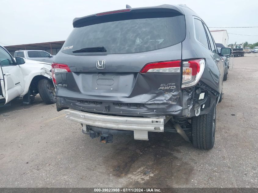 2021 Honda Pilot Awd Elite VIN: 5FNYF6H05MB042146 Lot: 39823988