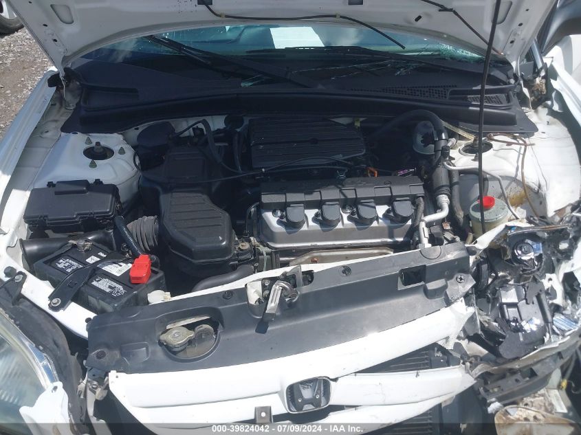 2003 Honda Civic Lx VIN: 1HGES16543L005912 Lot: 39824042