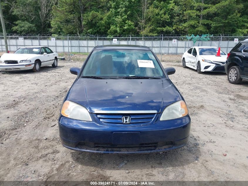 2003 Honda Civic Ex VIN: 1HGES26703L011116 Lot: 39824171