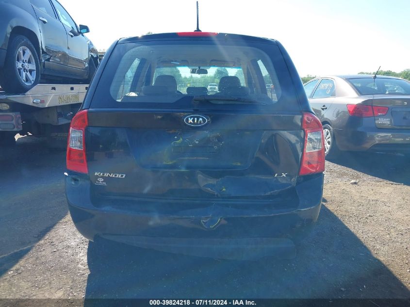 2009 Kia Rondo Lx Base VIN: KNAFG528997282601 Lot: 39824218